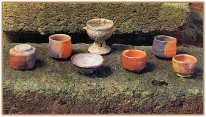 Various Bizen Sake guinomi (sake cups)