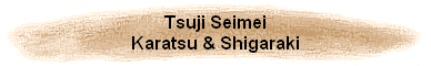 Tsuji Seimei
Karatsu & Shigaraki