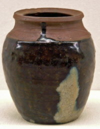 Chosen Garatsu Jar with Madara Patch