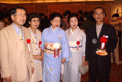 Goro (at far right) with fans