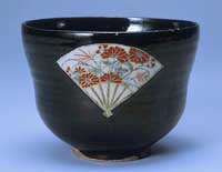 Tea bowl by Ninsei Nonomura