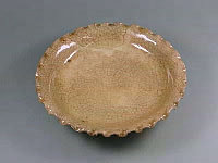 Ofuke / Hagi Pleated Plate, Edo Period