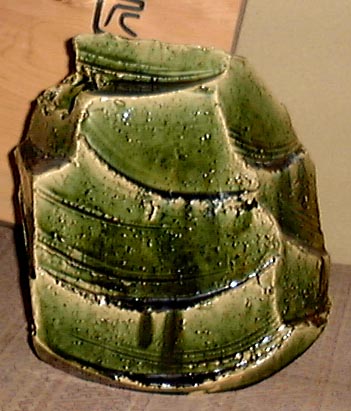 Oribe cut vase